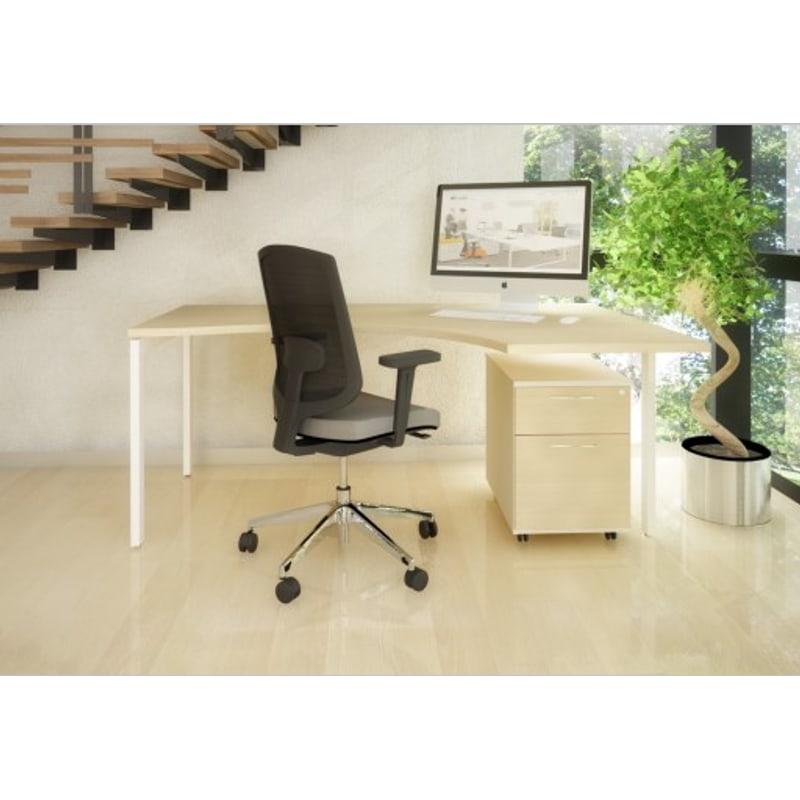 Bureau compact pieds métal droits OGI U