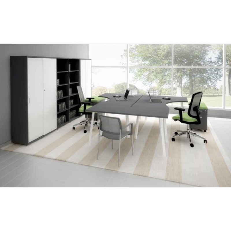 Bureau compact pieds trapèze OGI A MDD