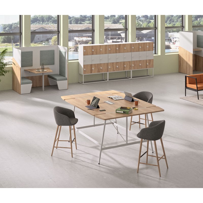 Tabouret haut COLIBRI pieds bois