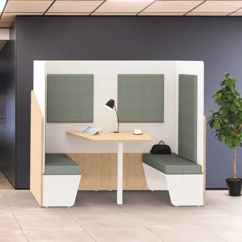 Cabine acoustique avec bancs CALME Duo