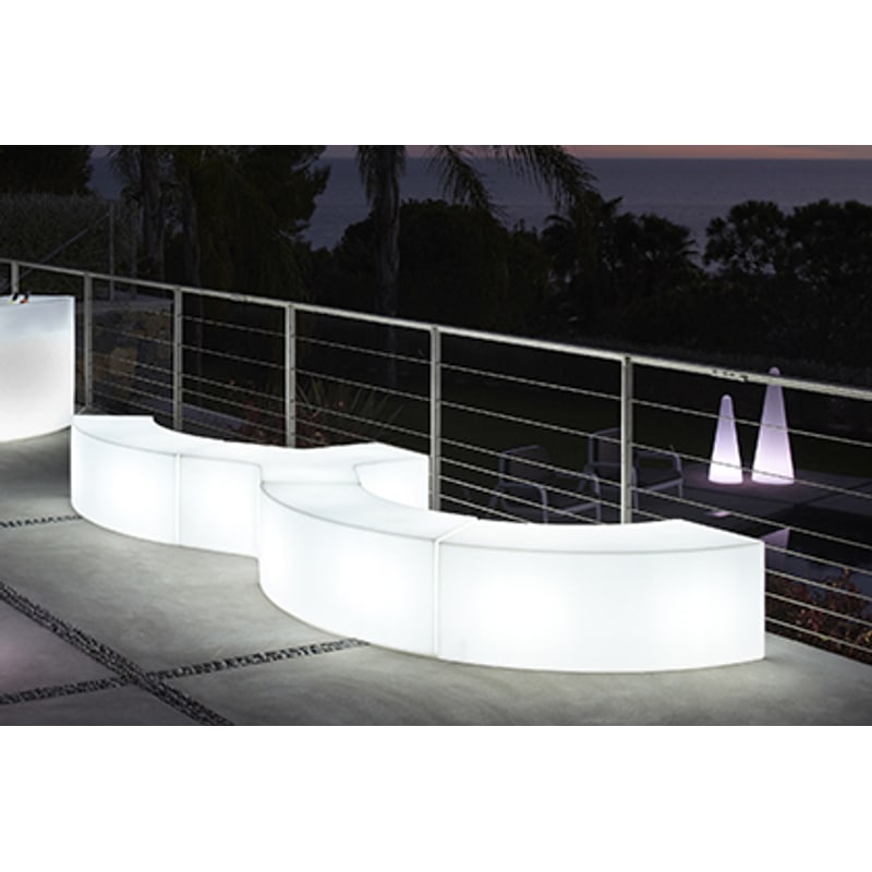 Banc design lumineux SNAKE de SLIDE