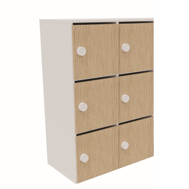 Casiers 6 cases portes fentes EKO