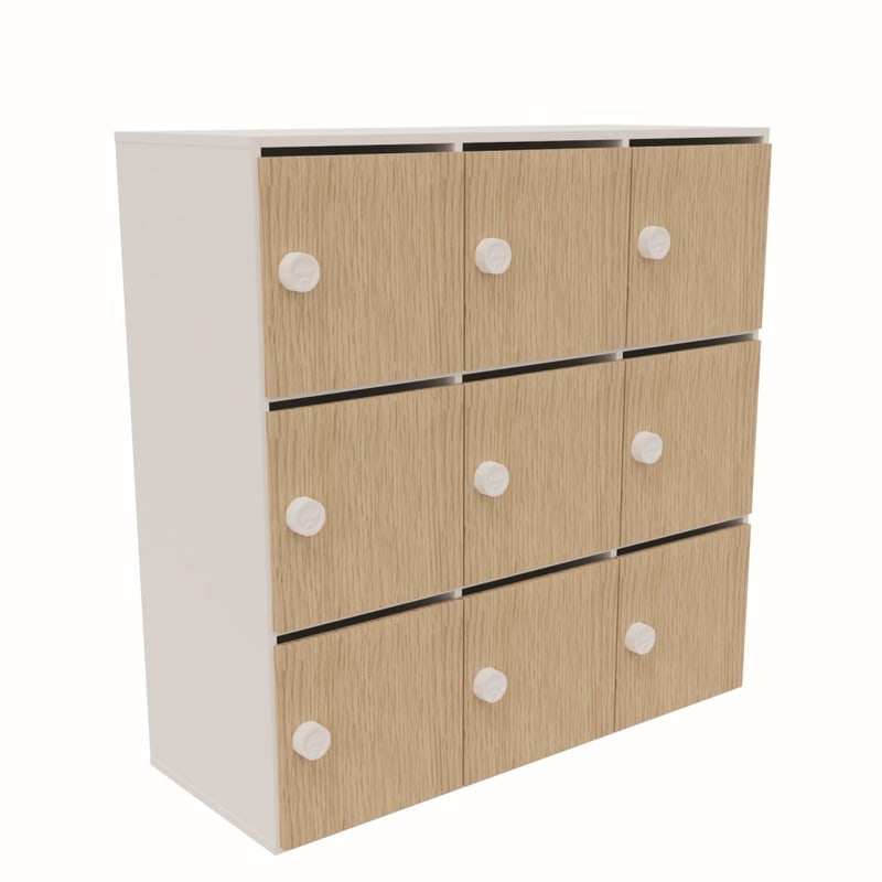 Casiers 9 cases portes fentes EKO