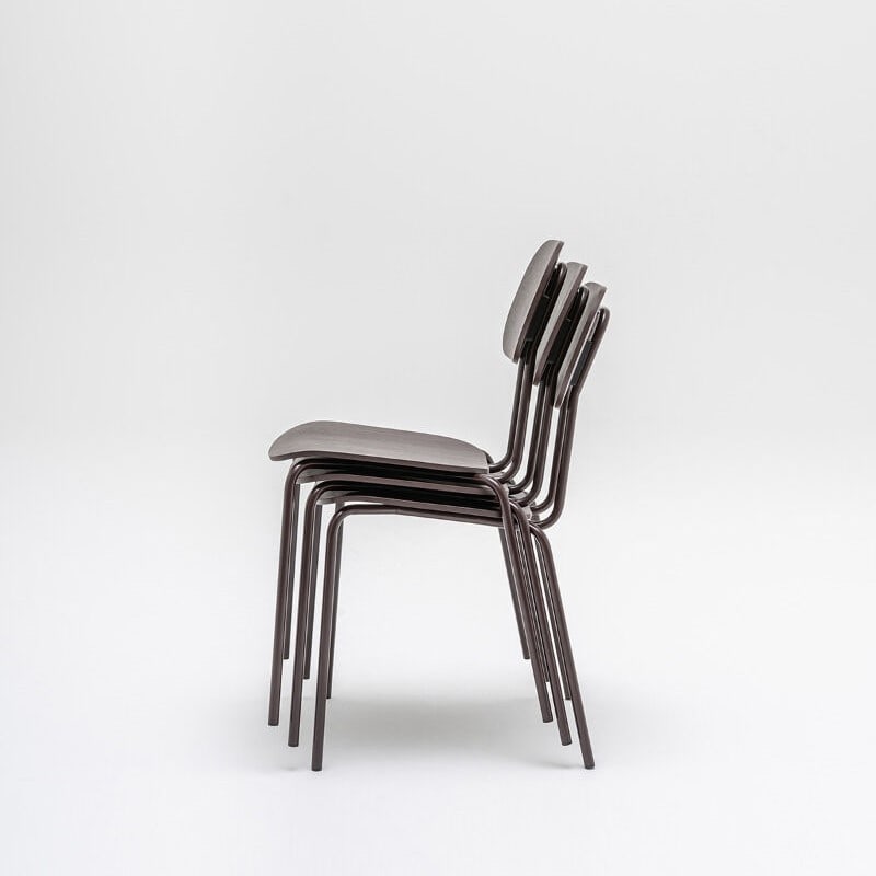 Chaise assise/dossier en bois NEW SCHOOL MDD