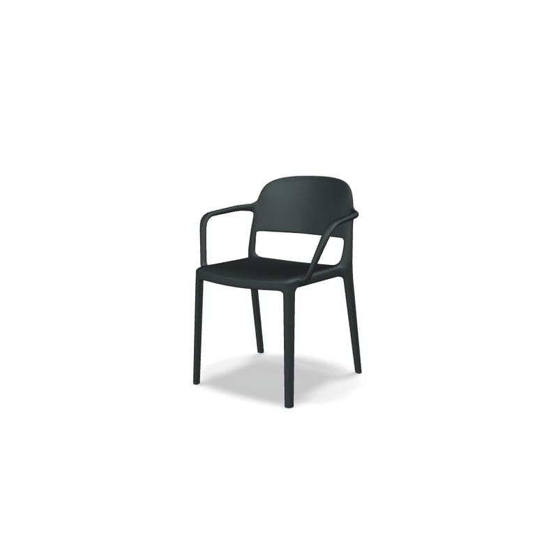 Chaise avec accoudoirs BLENDY - anthracite