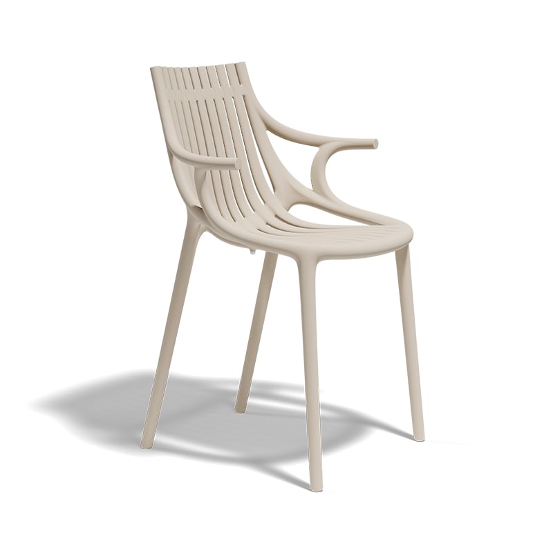 Chaise avec accoudoirs IBIZA - écru