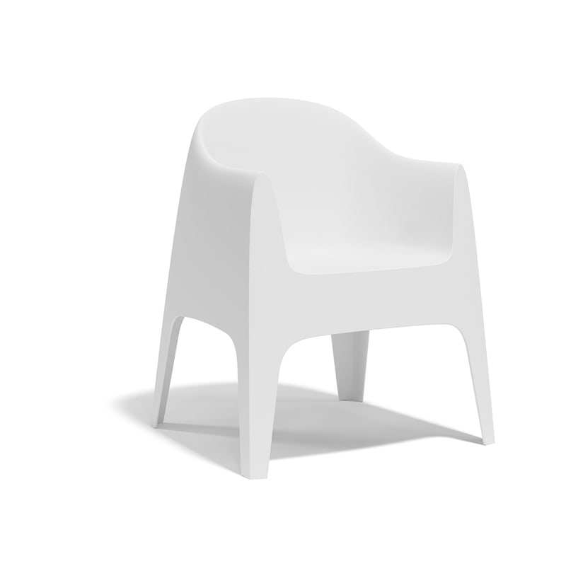 Chaise avec accoudoirs SOLID - blanc