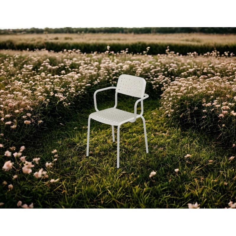 Chaise avec accoudoirs Tube 4 pieds - MDD