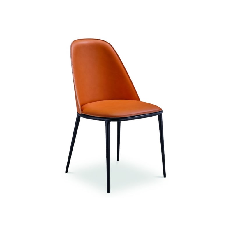 Chaise d'accueil en cuir LEA de MIDJ