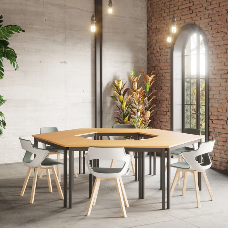 Chaise de réunion pieds en bois YUMI