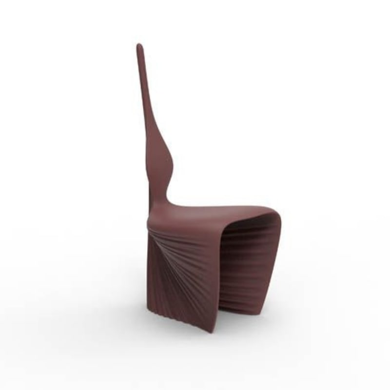 Chaise design in & out BIOPHILIA - grenat