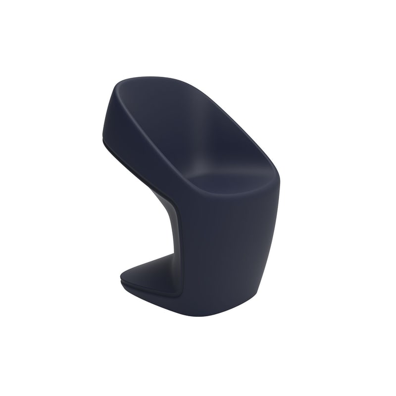 Chaise Design in & out UFO - bleu