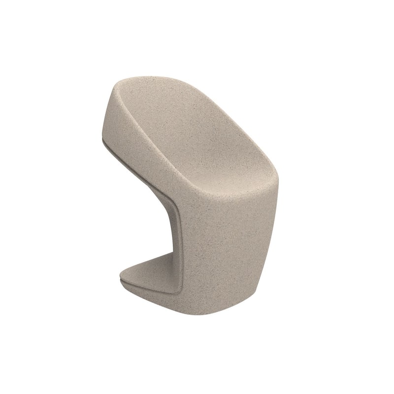 Chaise Design in & out UFO - granit crème