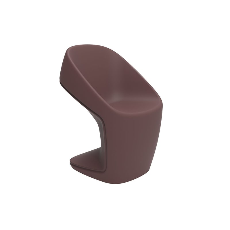 Chaise Design in & out UFO - grenat