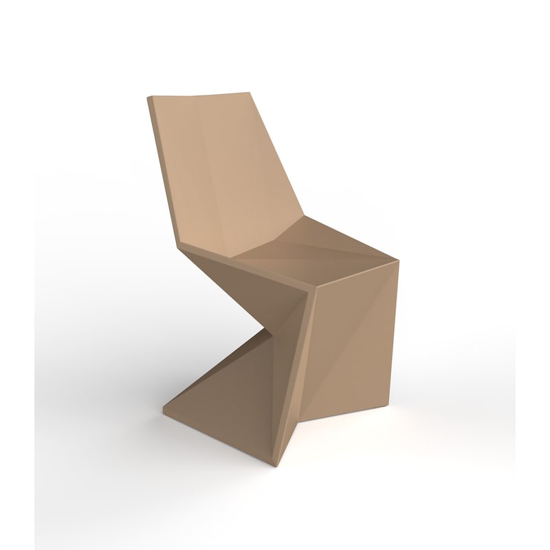 Chaise design in & out VERTEX - camel