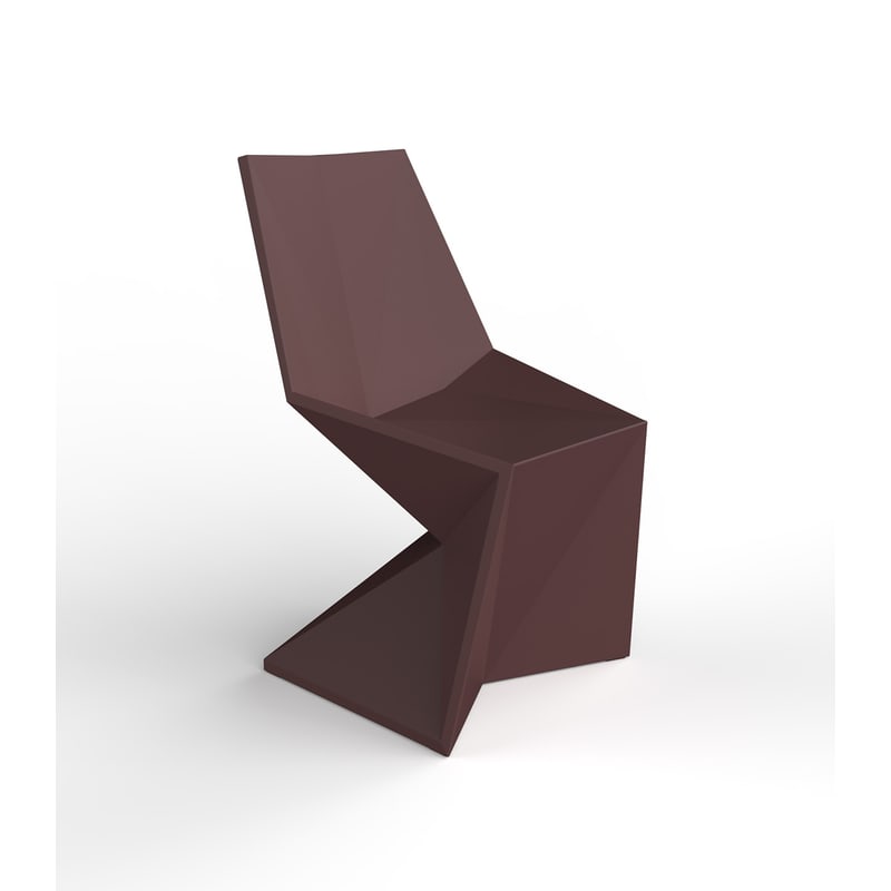 Chaise design in & out VERTEX - grenat