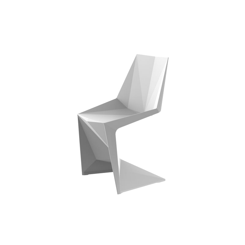 Chaise design in & out VOXEL - blanc