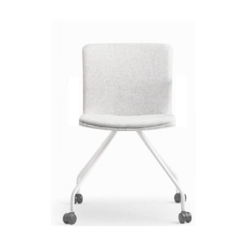 Chaise GLOVE tapissée sur roulettes