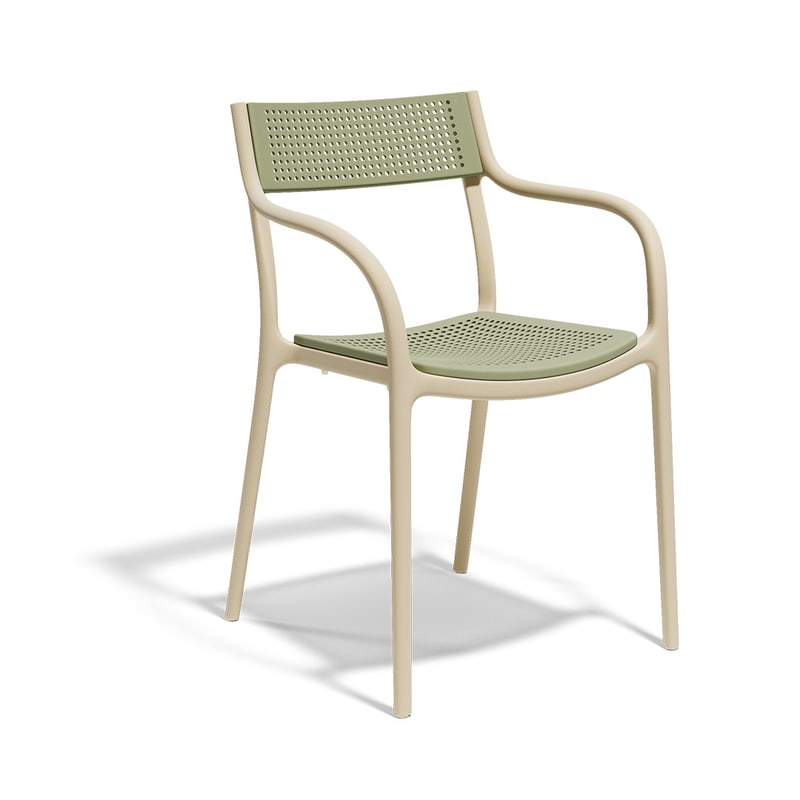 Chaise in & out MADISON DOTS - crème