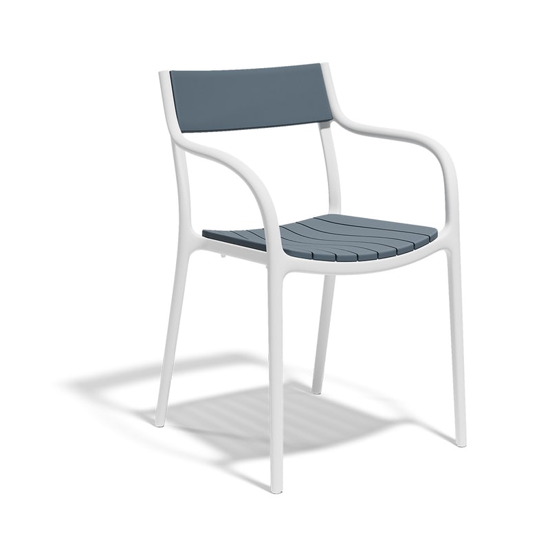 Chaise in & out MADISON SLATS - blanc