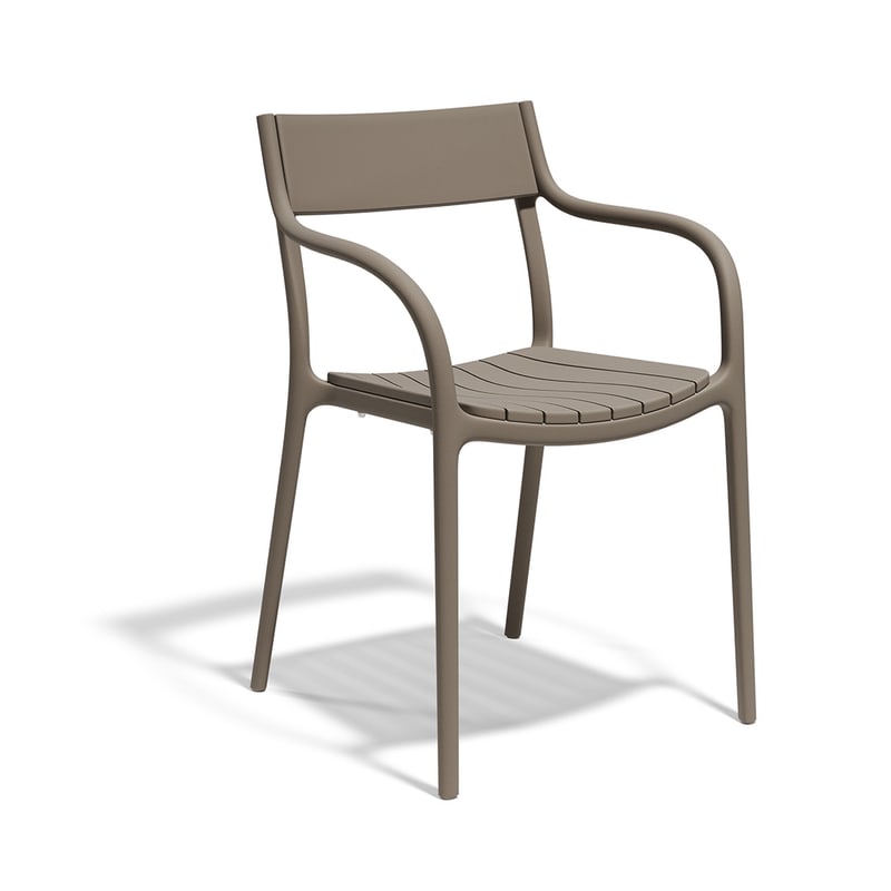 Chaise in & out MADISON SLATS - gris