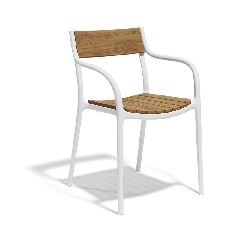 Chaise in & out MADISON WOOD - blanc