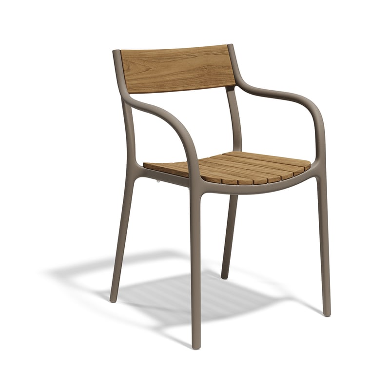Chaise in & out MADISON WOOD - gris