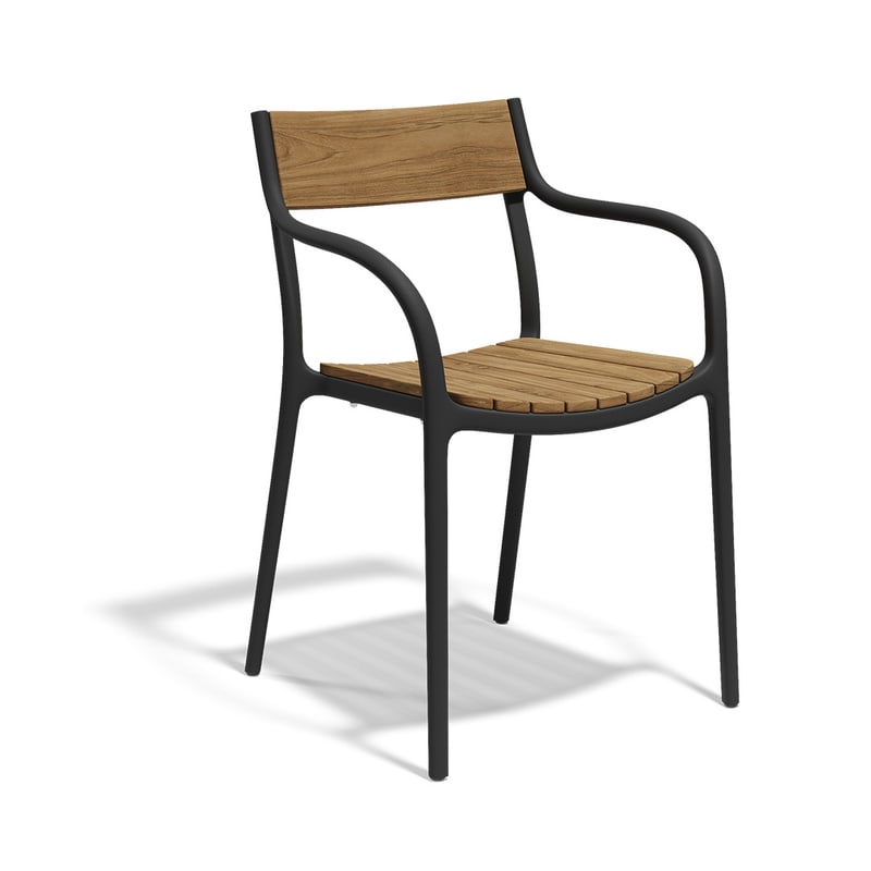 Chaise in & out MADISON WOOD - noir
