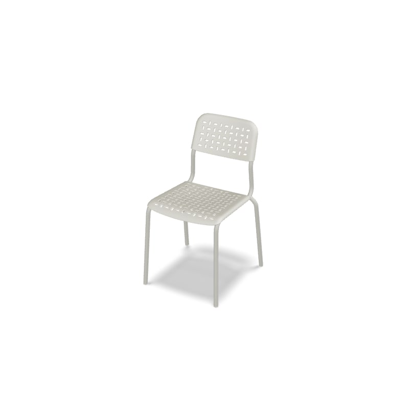 Chaise in & out Tube 4 pieds - blanc perle