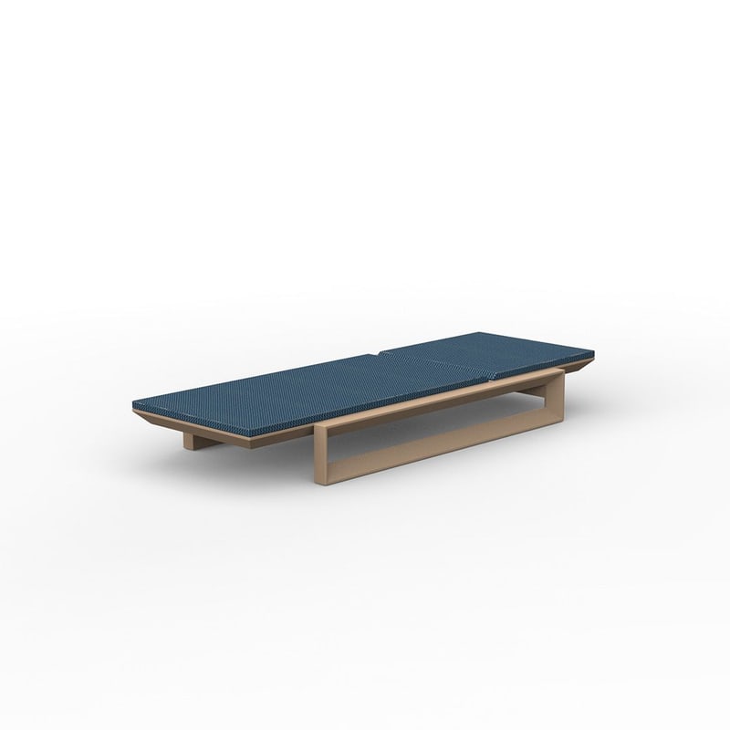 Chaise longue design FRAME - camel