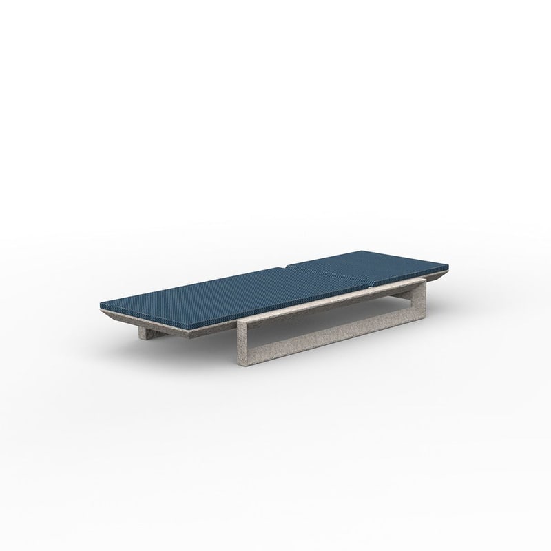 Chaise longue design FRAME - écru granit
