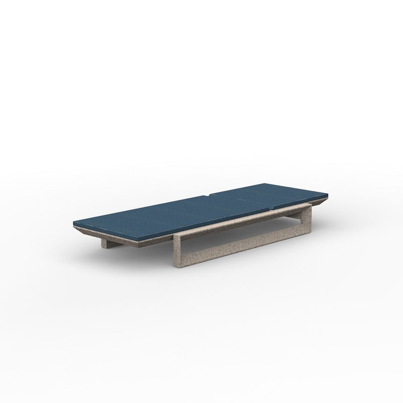 Chaise longue design FRAME - granit crème