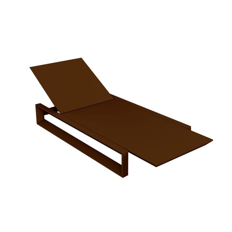 Chaise longue design FRAME - marron