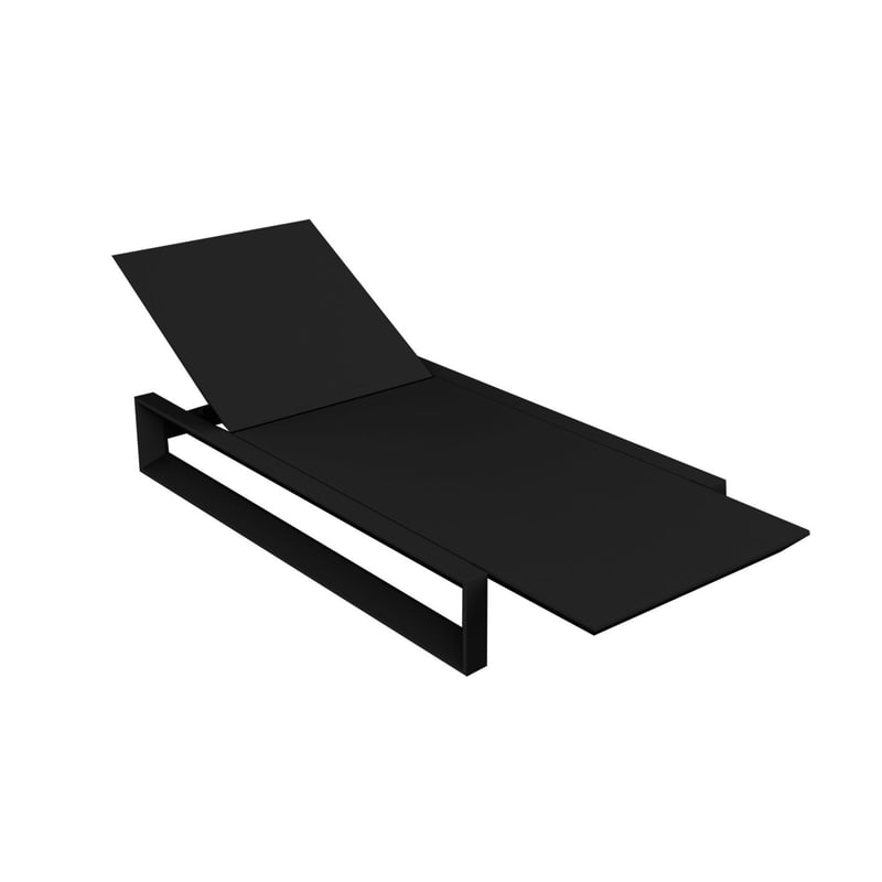 Chaise longue design FRAME - noir