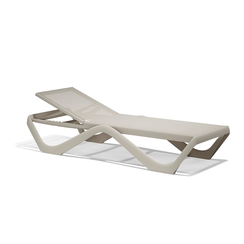 Chaise longue design LOVE - écru