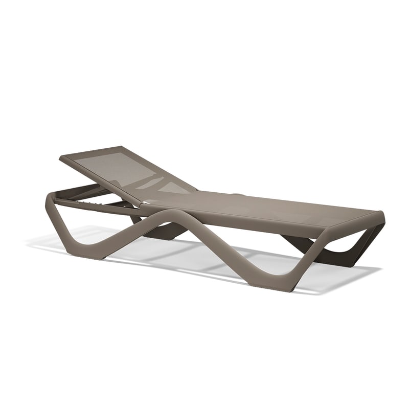 Chaise longue design LOVE - gris