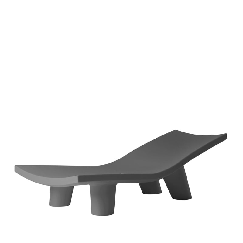 Chaise longue design LOW LITA - gris éléphant