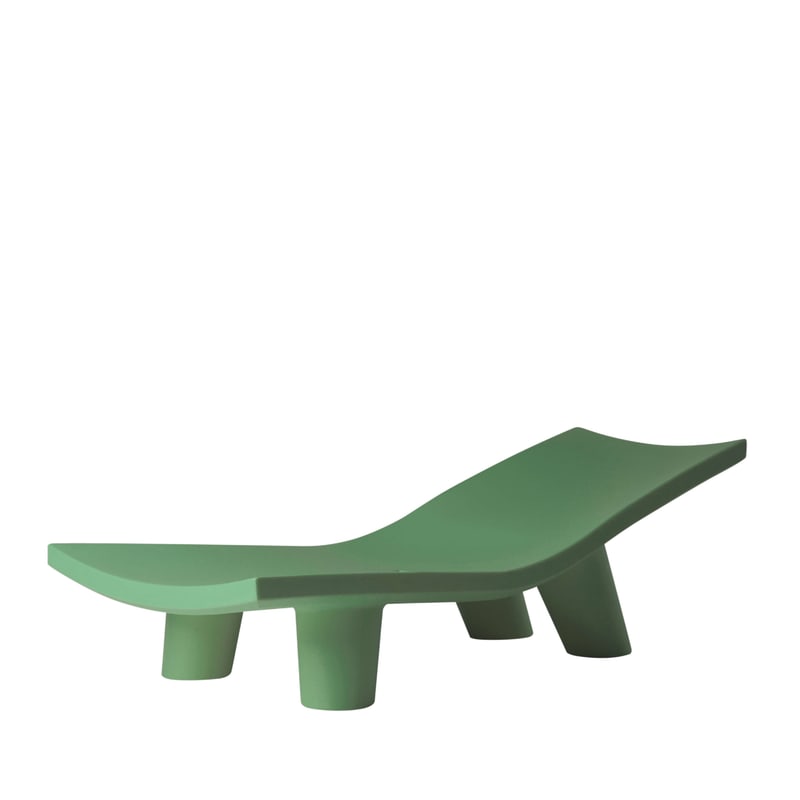 Chaise longue design LOW LITA - vert malva