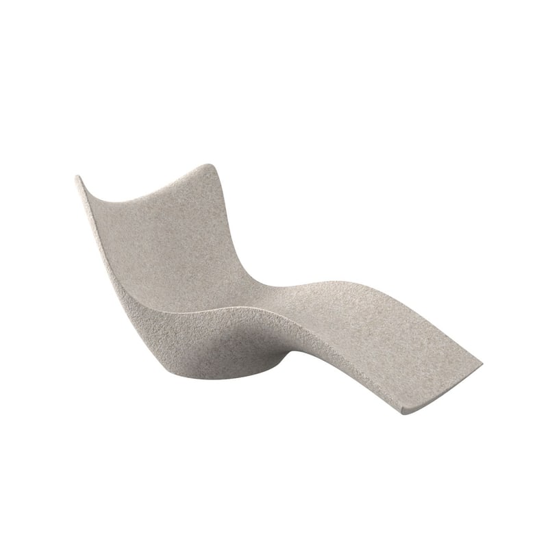 Chaise longue design SURF - écru granit