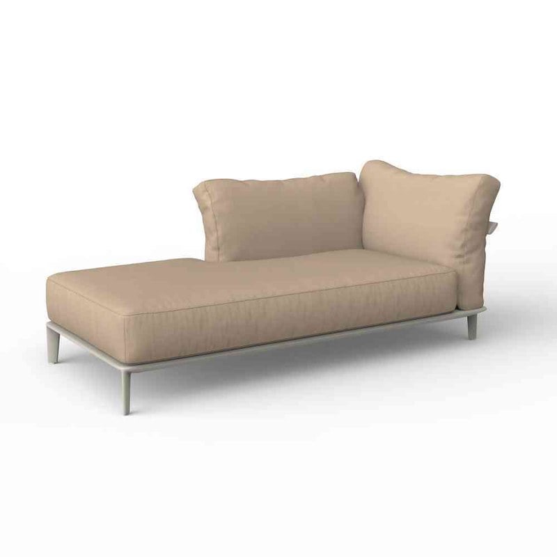 Chaise-longue droite PASADENA - ecru