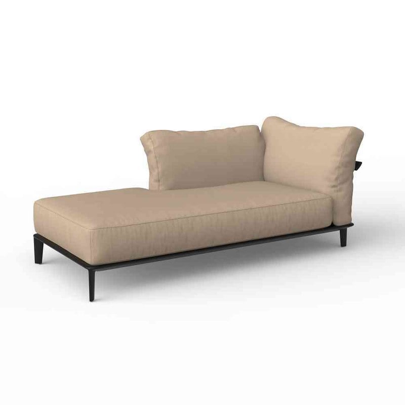 Chaise-longue droite PASADENA - noir