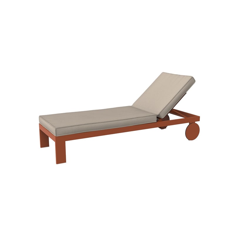 Chaise longue Posidonia - argile