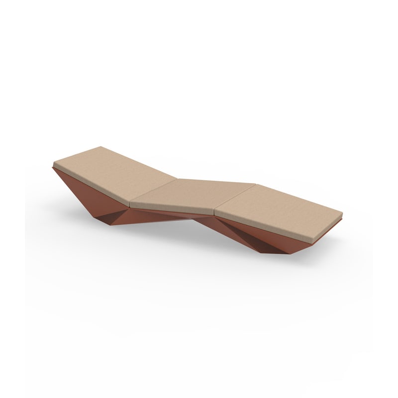 Chaise longue transat design FAZ - argile