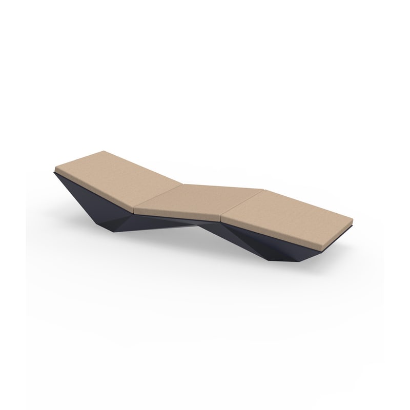 Chaise longue transat design FAZ - bleu