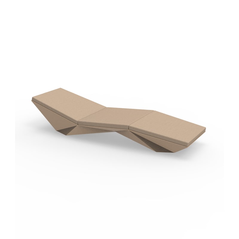 Chaise longue transat design FAZ - camel