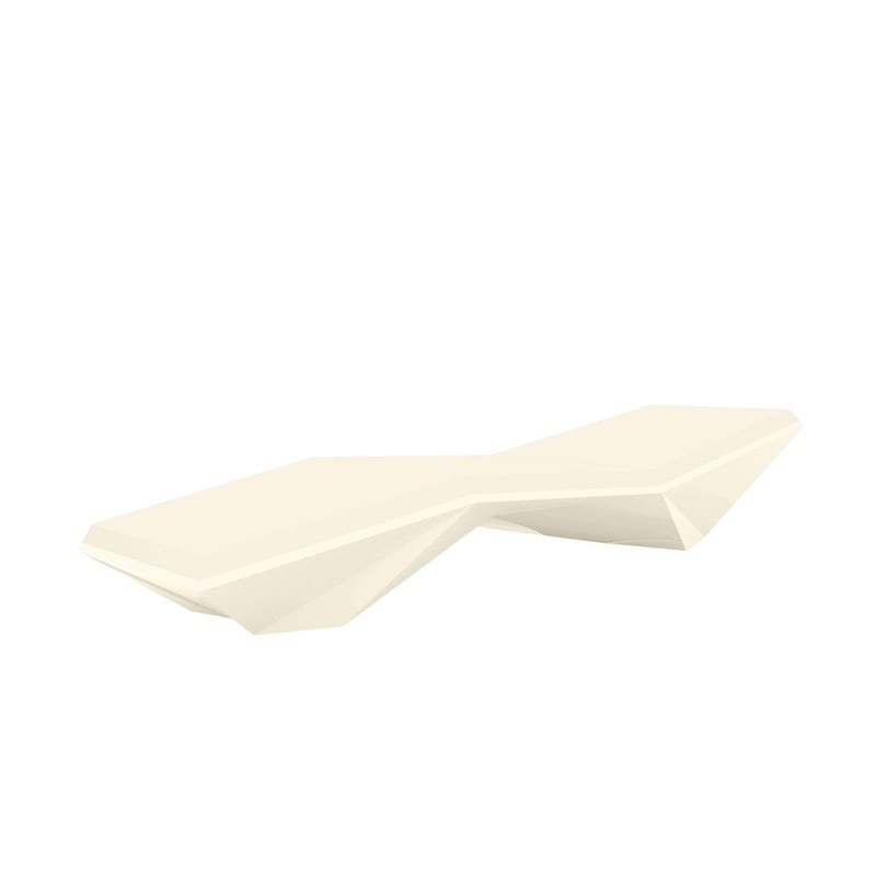 Chaise longue transat design FAZ - crème