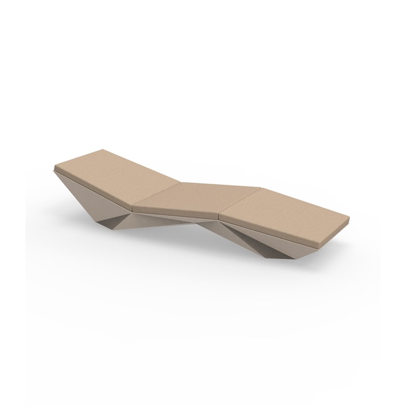 Chaise longue transat design FAZ - écru