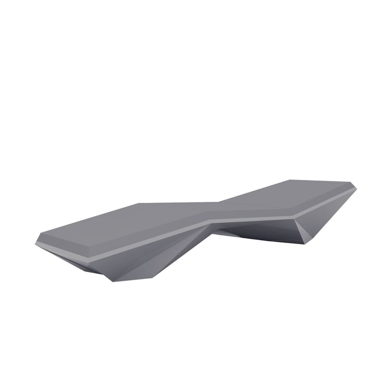 Chaise longue transat design FAZ - gris