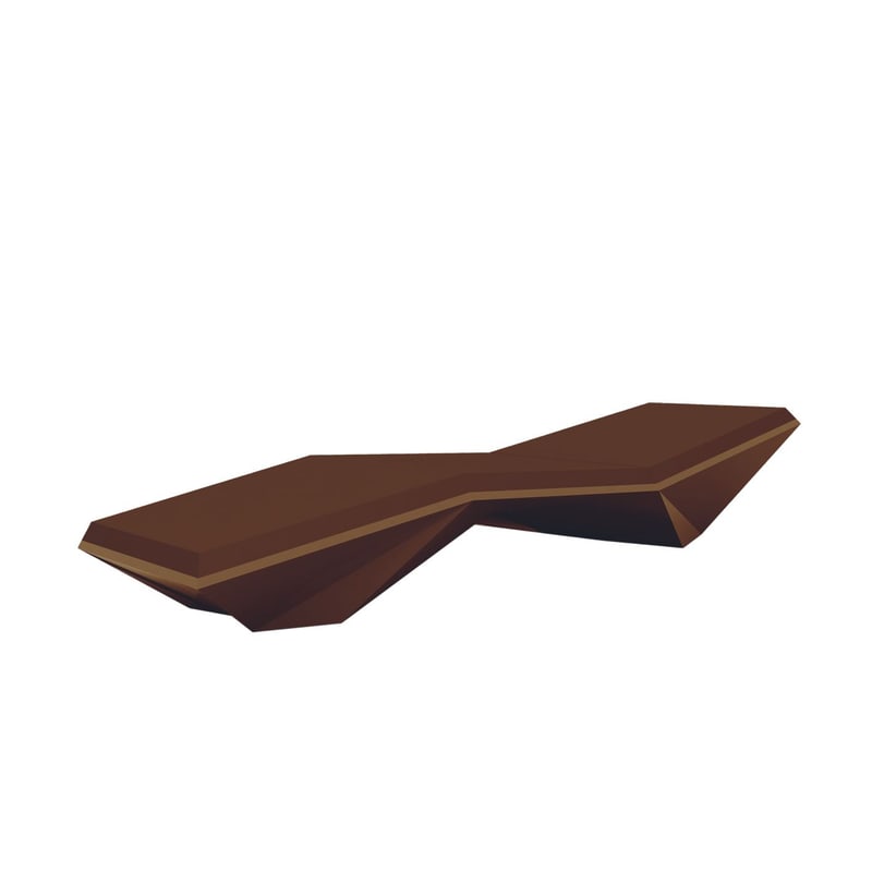 Chaise longue transat design FAZ - marron