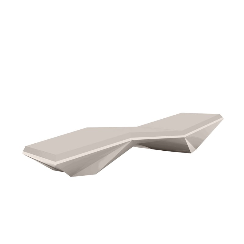Chaise longue transat design FAZ - tortora